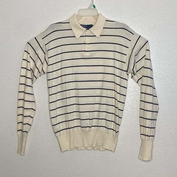 Polo Ralph Lauren Other - POLO Ralph Lauren Men’s Vintage Striped Long Sleeves Polo Size XL. Made in Italy